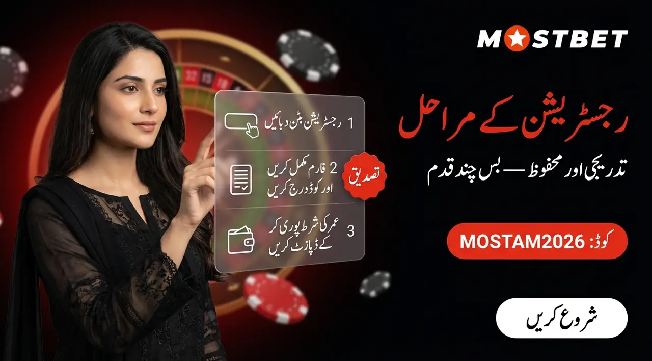 Step-by-step sign up at Mostbet Pakistan